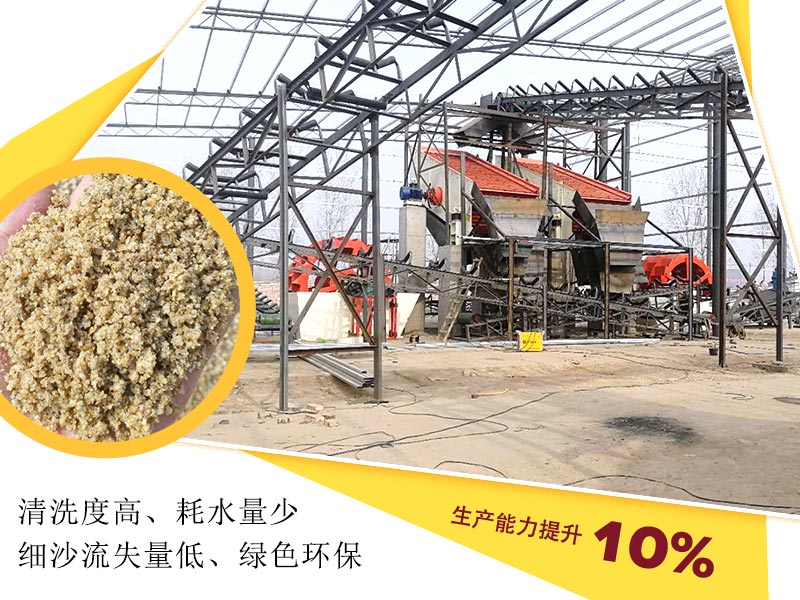 洗沙機(jī)設(shè)備節(jié)能環(huán)保，生產(chǎn)能力提升10%